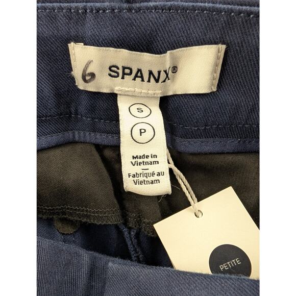 NWT Spanx SPANXsupersmooth Stretch Twill Wide Leg Pant in Timeless Navy sz Small - Picture 6 of 7